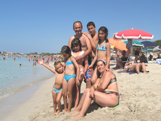 famiglia Spinucci al mare